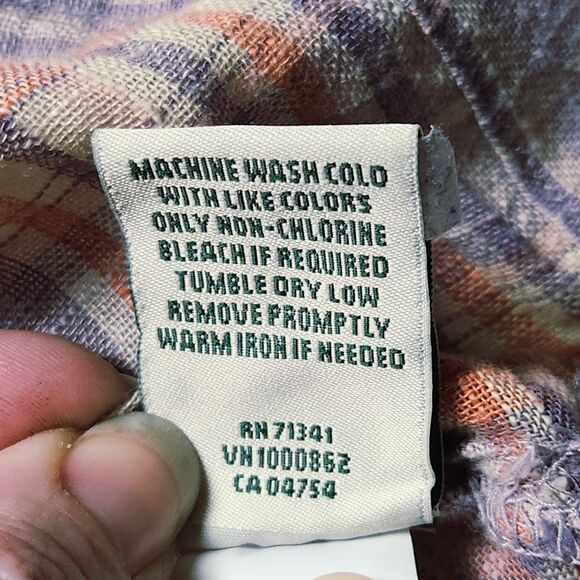 LL Bean Womens Large Plain Button Blouse Purple Pink - Picture 7 of 13